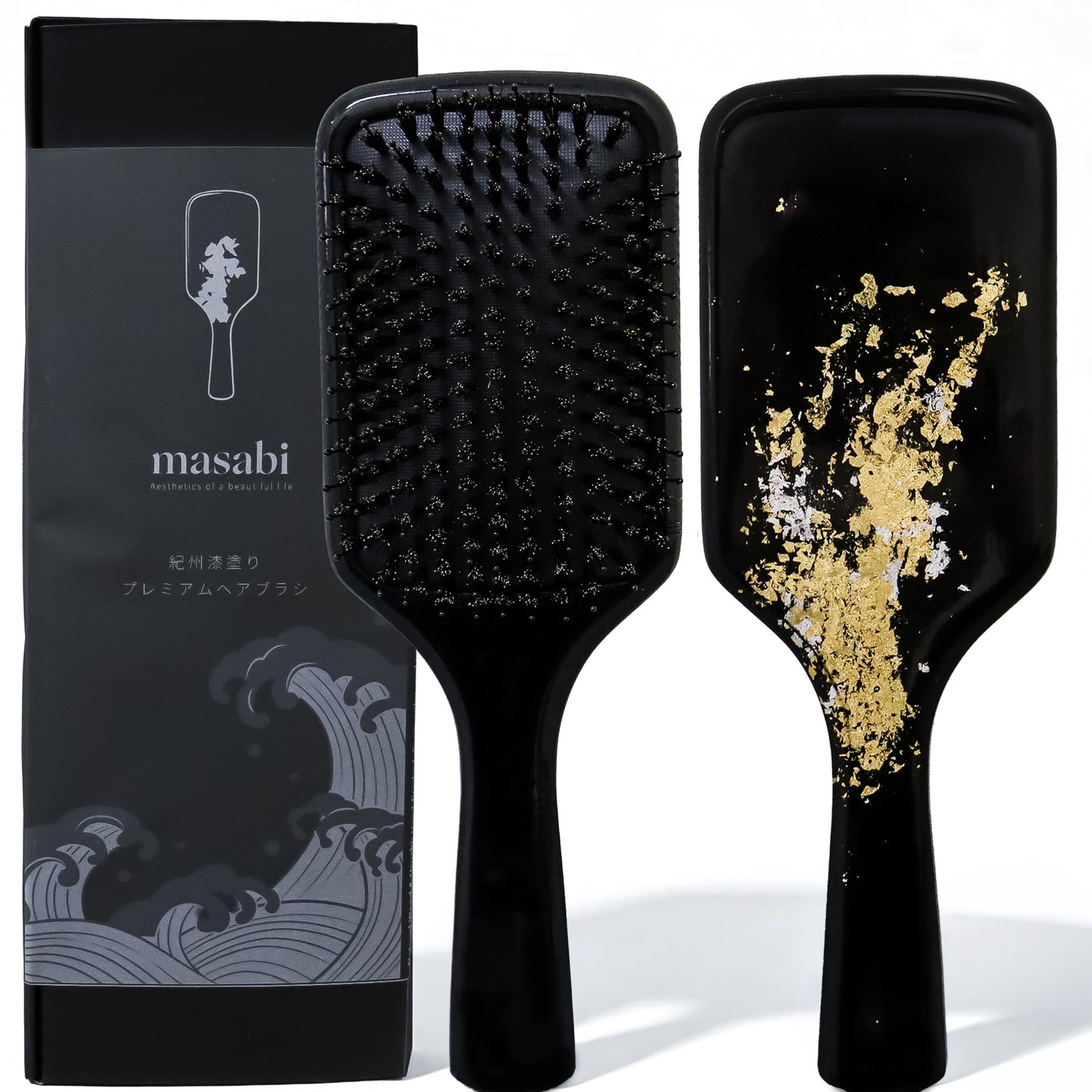 masabi Urushi Hair Brush — Obsidian Black