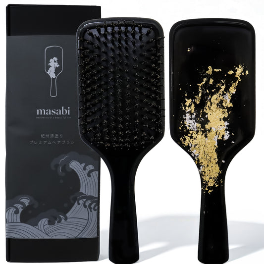 masabi Urushi Hair Brush — Obsidian Black