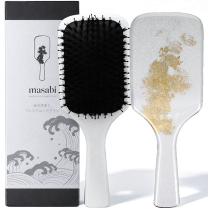 masabi Urushi Hair Brush — Pearl White